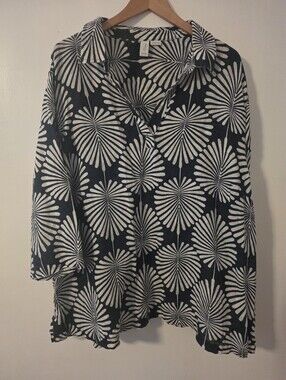Joie Lovely Linen Blouse, Blue And White Linen Top